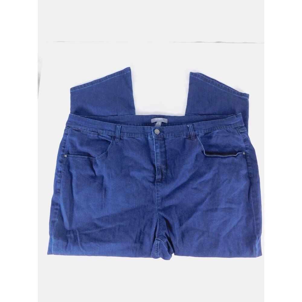 Lisa Rinna Collection Jeans Womens 26W Blue Straight Leg Stretch Denim Pants